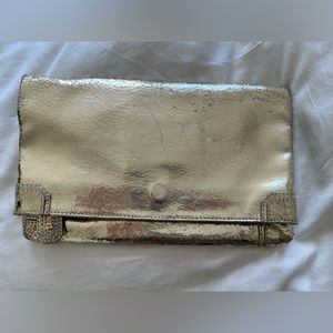 Alice + Olivia Gold Metallic “Me” Clutch